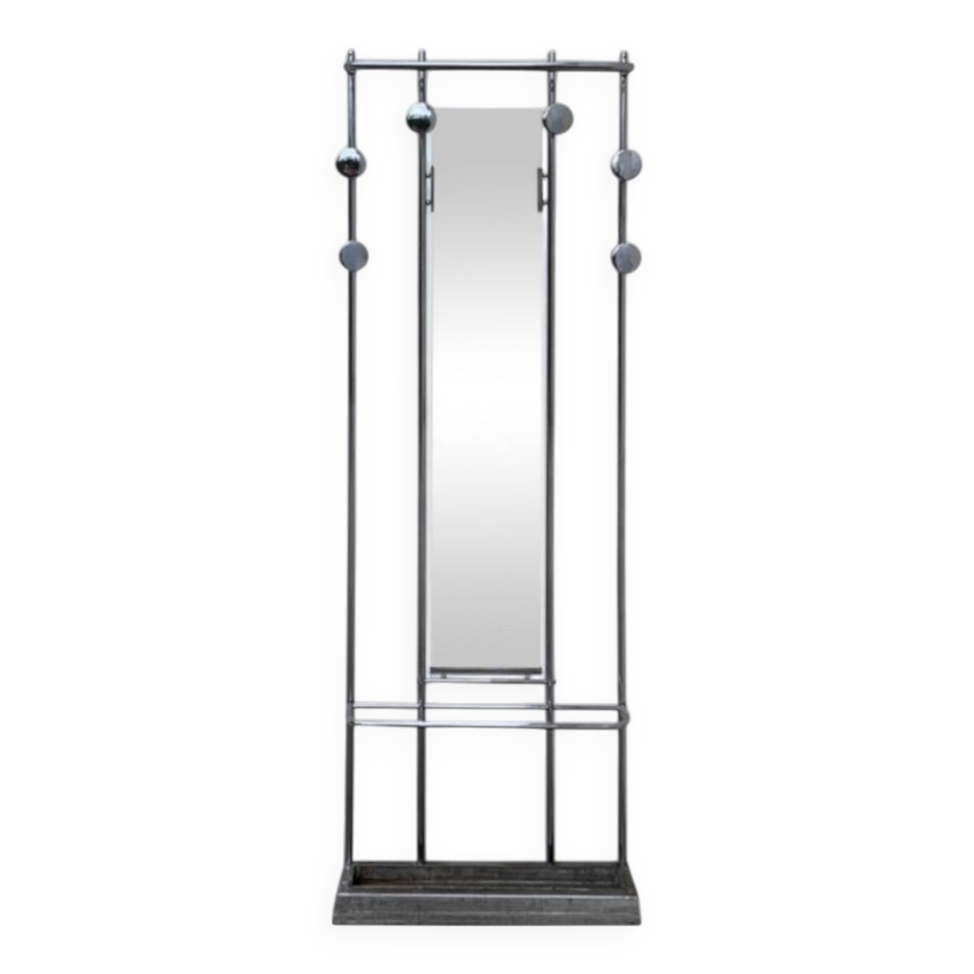Chrome-plated aluminum entrance locker, 1950s
