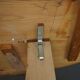 Architectural hand built Dining Table in white washed pine, 1970s