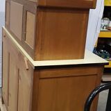 Ancien buffet deux corps formica des années 50/60