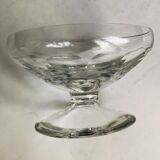 Set of six crystal champagne glasses