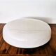 Large Italian glossy white acrylic minimalist pill flush mount ceiling fixture lamp. 1960s