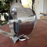 Set of 3 stainless steel wall lights 1970