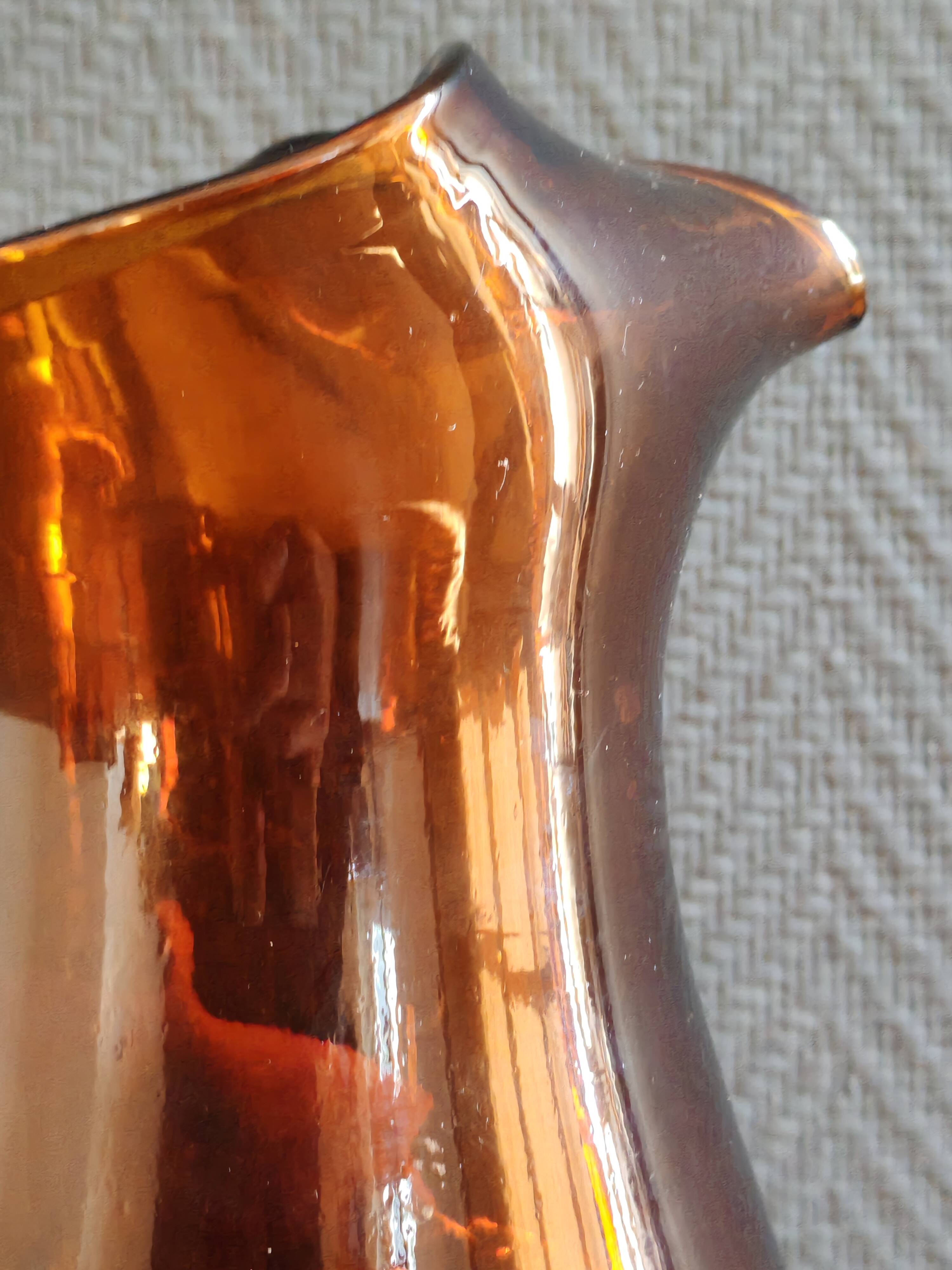 Carafe à Sangria Vintage Espagnole - Pichet en Verre Ambré Rétro