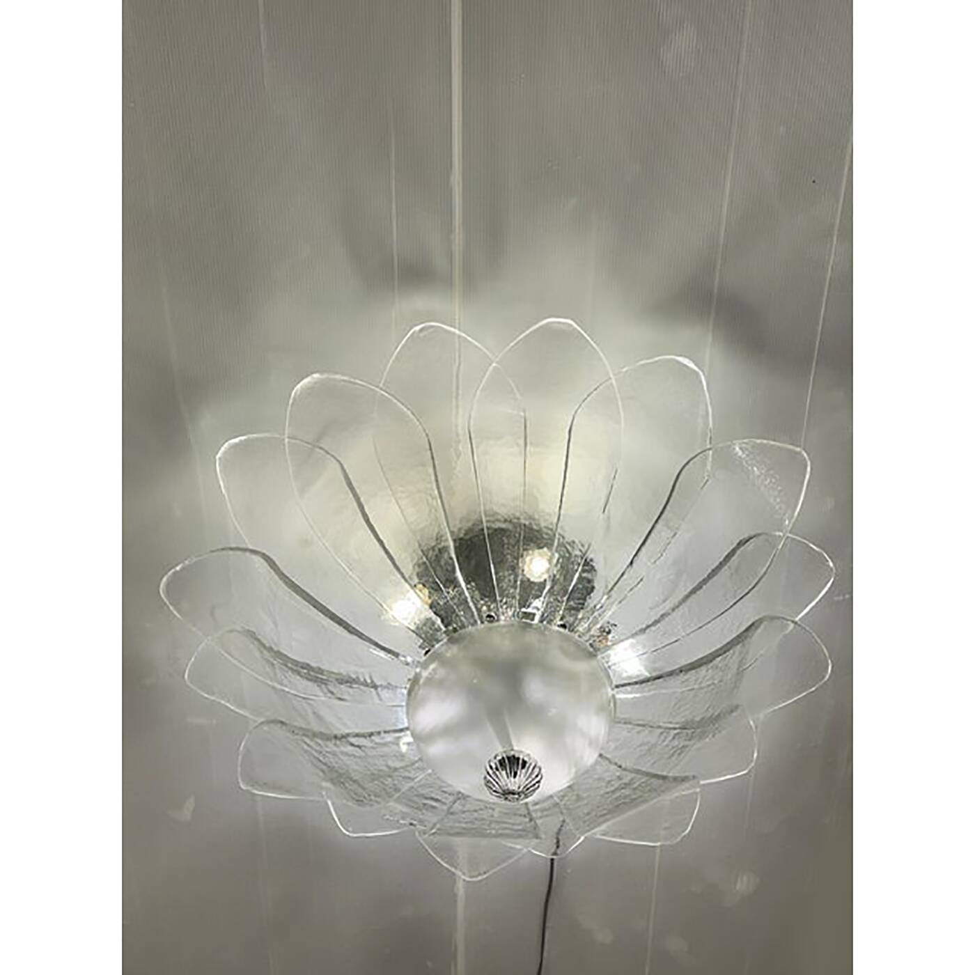 Murano Style Glass Sputnik Chandelier Flush Mount, Mazzega Zuccheri Venini