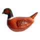 Pheasant ceramic box by Michel Caugant