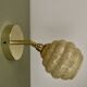 Vintage tulip wall lamp in yellow Clichy glass