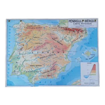 Old MDI map Spain-Iberian Peninsula