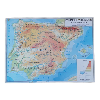 Ancienne carte MDI Espagne-Péninsule Ibérique