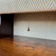 SET OF 2 VINTAGE 1970S NIGHTSTANDS/SOFA ENDS IN WOOD AND FABRIC
