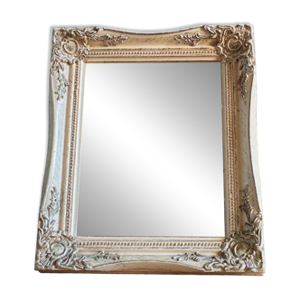 Miroir Mural Rectangulaire Vintage – Cadre en Bois Massif Sculpté