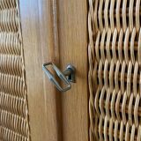 Vintage wicker high sideboard