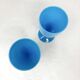 2 blue opaline glasses from Portieux