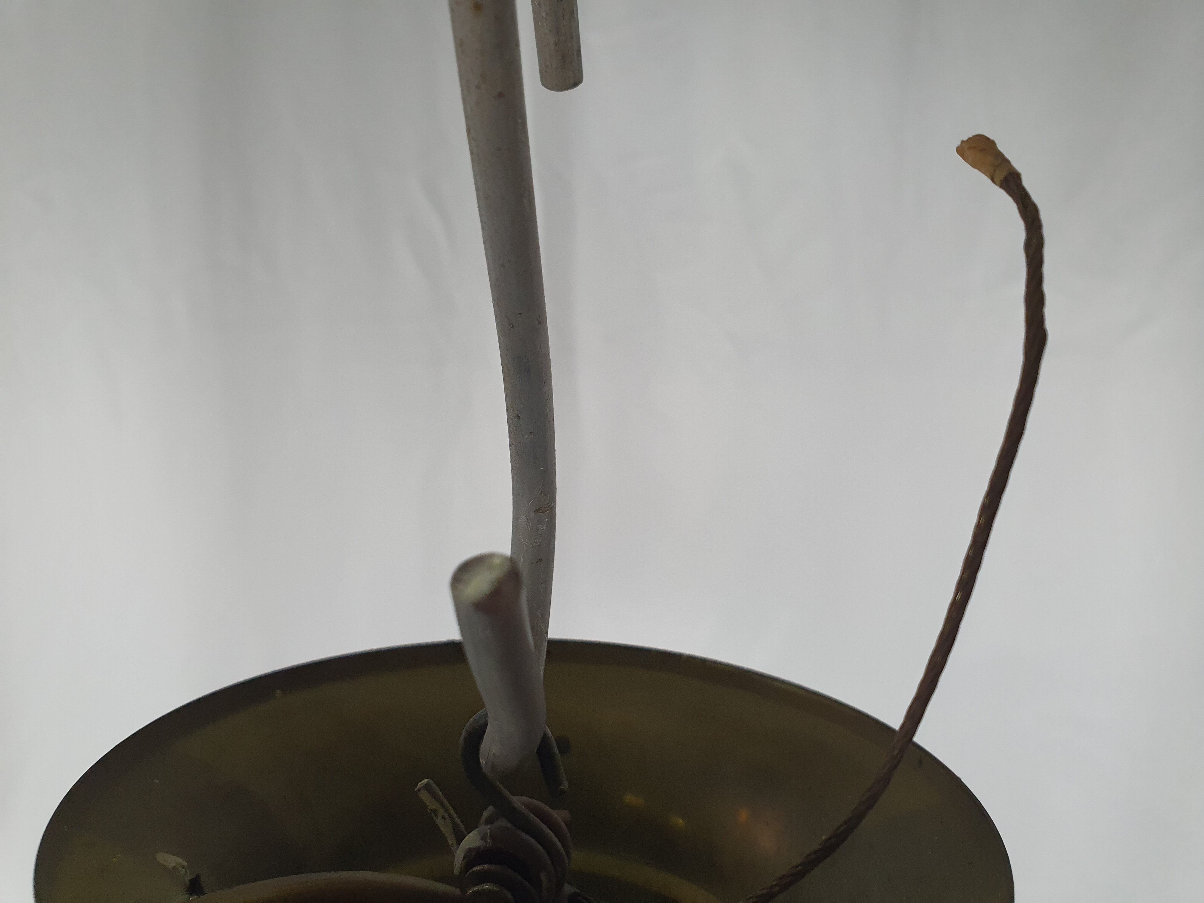 Lustre en verre de Murano et laiton avec double support