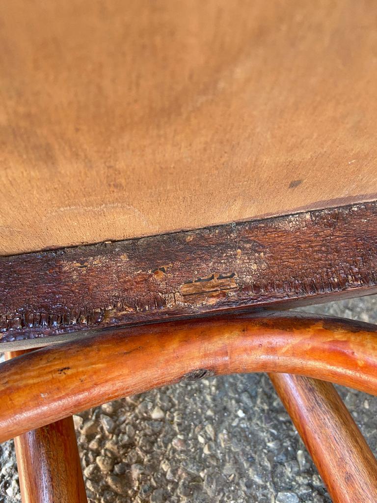 Pair of chairs bistro coffee wood curved