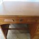 Vintage modernist desk - 5 drawers - shelf - 1950s - closure mechanism