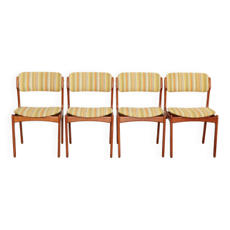 Dining chairs no. 49, by Erik Buch for O. D. Møbler, 1950s.