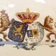 Carafe à vin décorée des armoiries du roi Guillaume III et de la reine