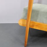 1960s Kozelka and Kropacek Restored Pair of Oak Armchairs, Rare Model