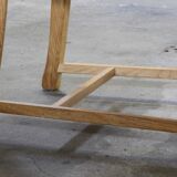 Vintage 1960s, brutalist Danish modern oak dining chairs by Henning Kjærnulf