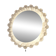 Large circular boho wall light with mirror in melted ice acrylic, 1970s