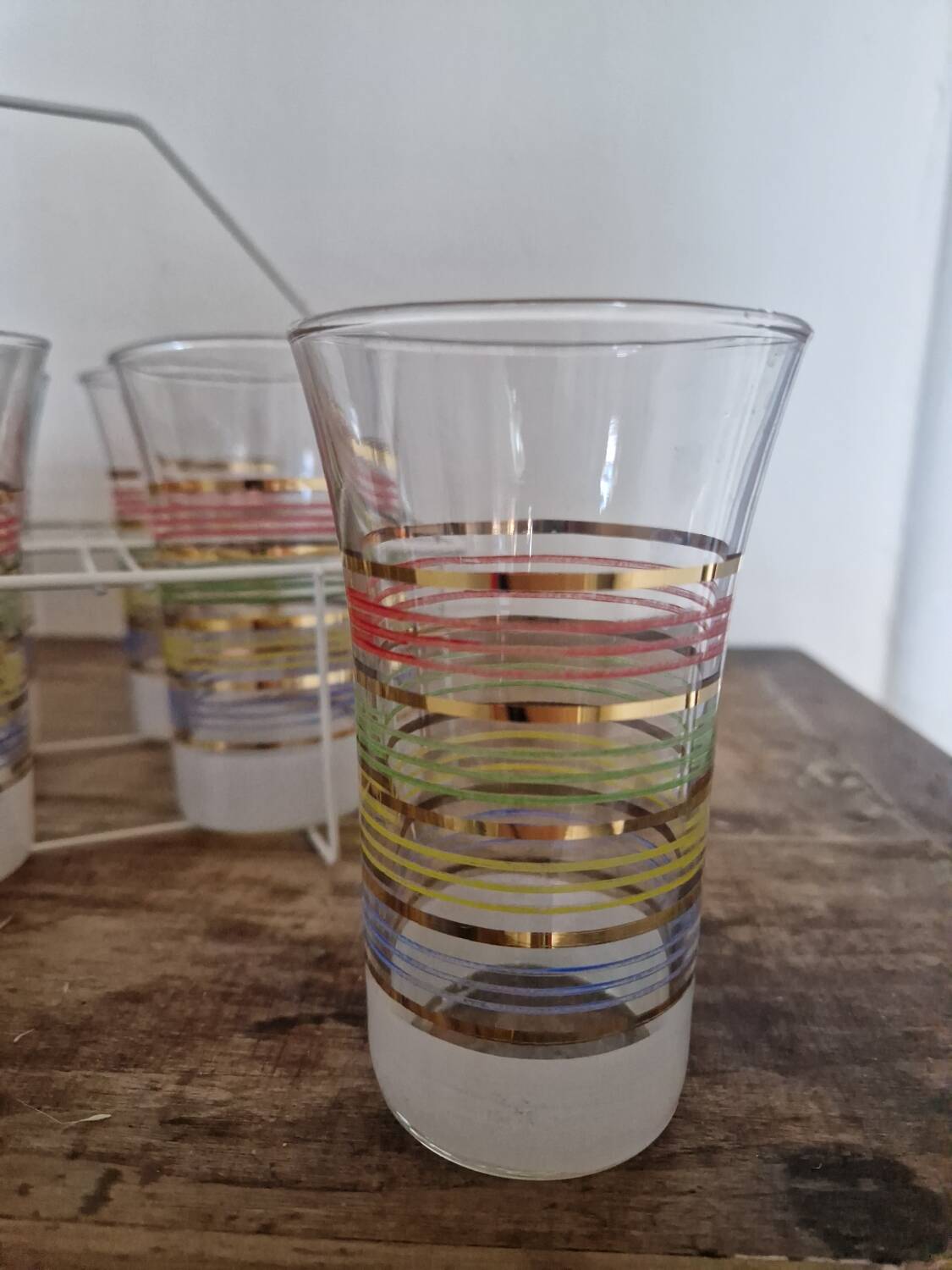 Vintage lemonade glasses service garden terrace aperitif