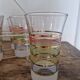 Vintage lemonade glasses service garden terrace aperitif