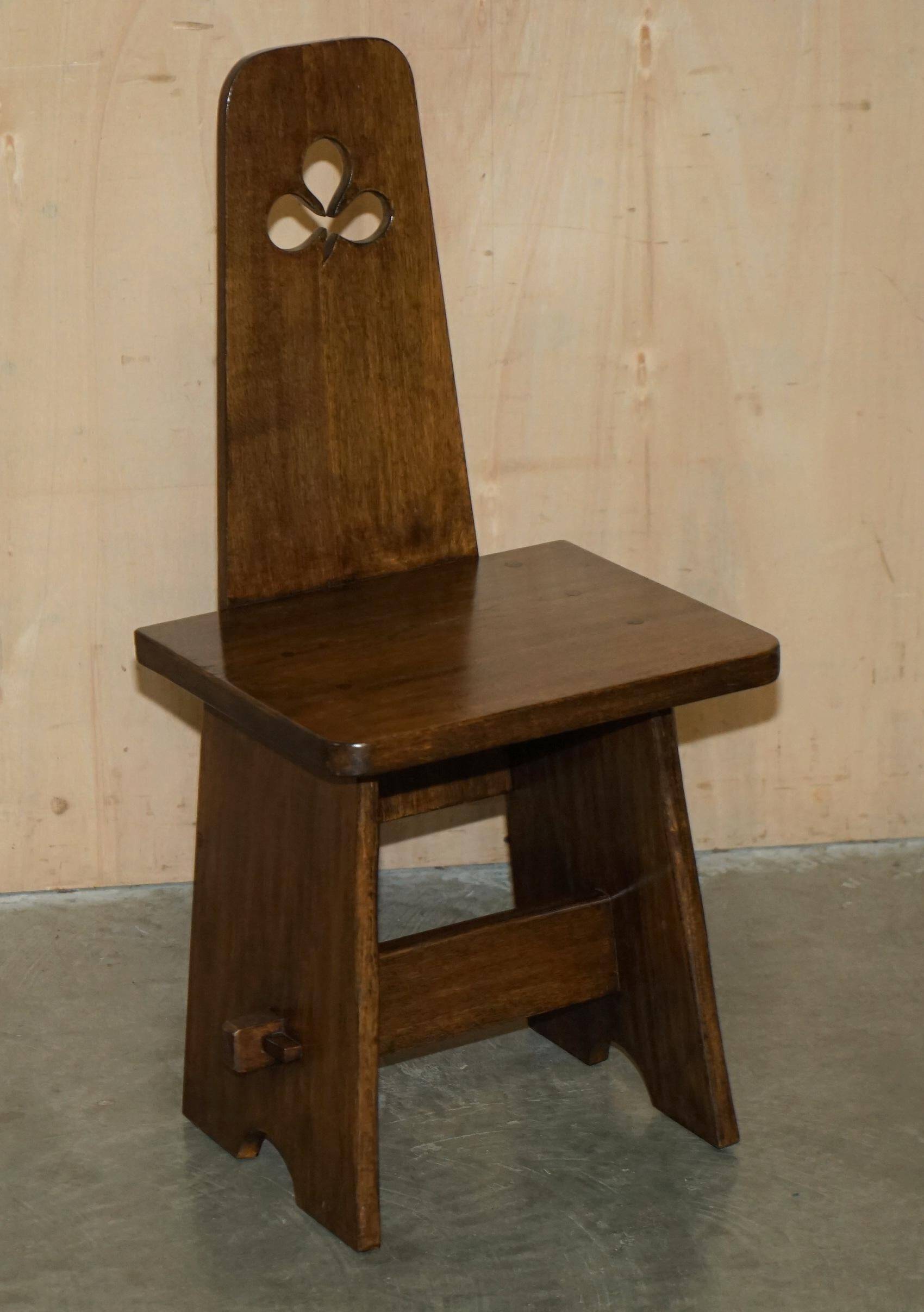 Pair of Victorian Arts and Crafts chairs with four boards.