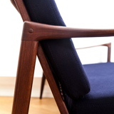 Afromosia & Wool Kandidaten Sofa by Ib Kofod-Larsen for OPE, 1950s