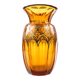 Art déco vase, honey crystal, galvanic coating, Poland, 1930s