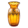 Art déco vase, honey crystal, galvanic coating, Poland, 1930s