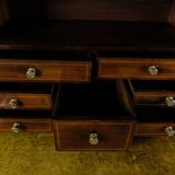 Secretary Empire Style Hand Polished Mahogany With Intarsia From 1820s