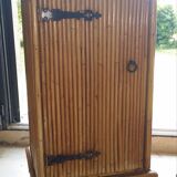 Pair of rattan bedsides