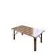 1950s rattan table with ceramic top