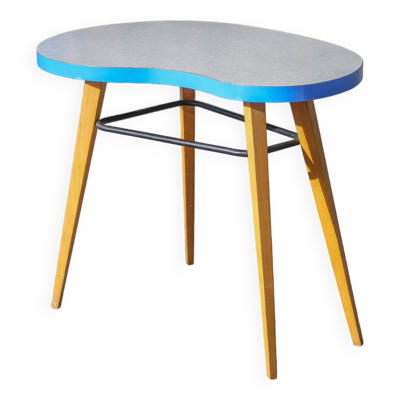 Table haricot formica et pieds compas, table bureau, table d'appoint, table vintage, 60's