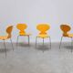 set of 4 'Ant' chairs by Arne Jacobsen for Fritz Hansen, 1974