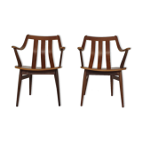 Ensemble de deux fauteuils en teck, Pays-Bas des années 1960