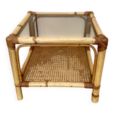 Rattan base table