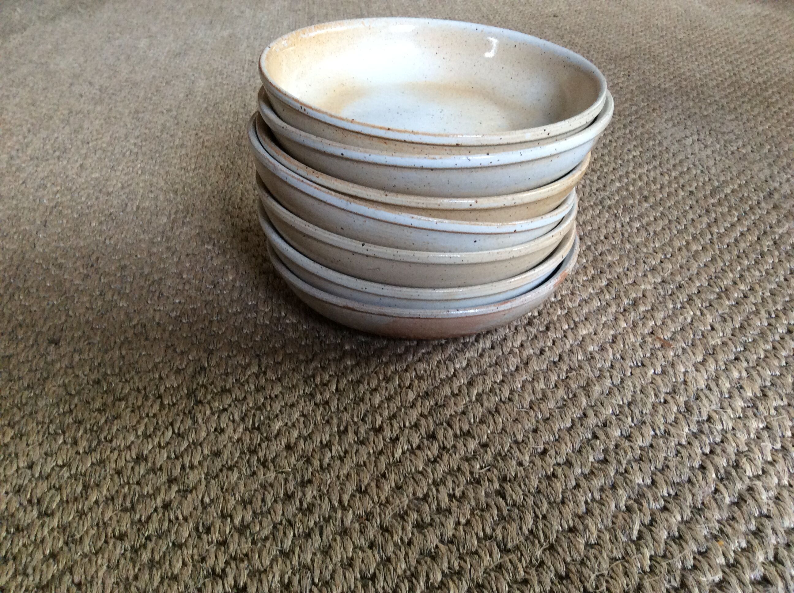 Series of 7 hollow sandstone plates
