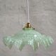 Suspension en verre de clichy vert mint
