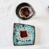 Impressionnant service à café français en céramique de Vallauris, design de style milieu du siècle