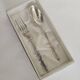 Children's silver cutlery, 1 fork and 1 spoon Saint Médard
