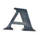 Letter a in galvanized metal height 45 cm