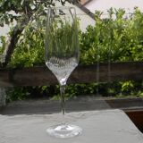Set of 6 ARQUES crystal champagne flutes. BAVELLA model.
