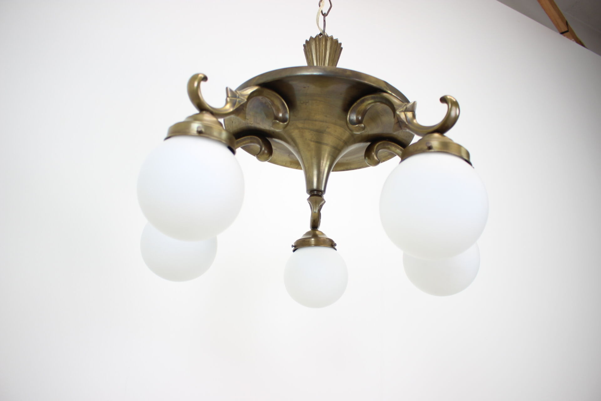 Art deco 5 flamming chandelier 1930s