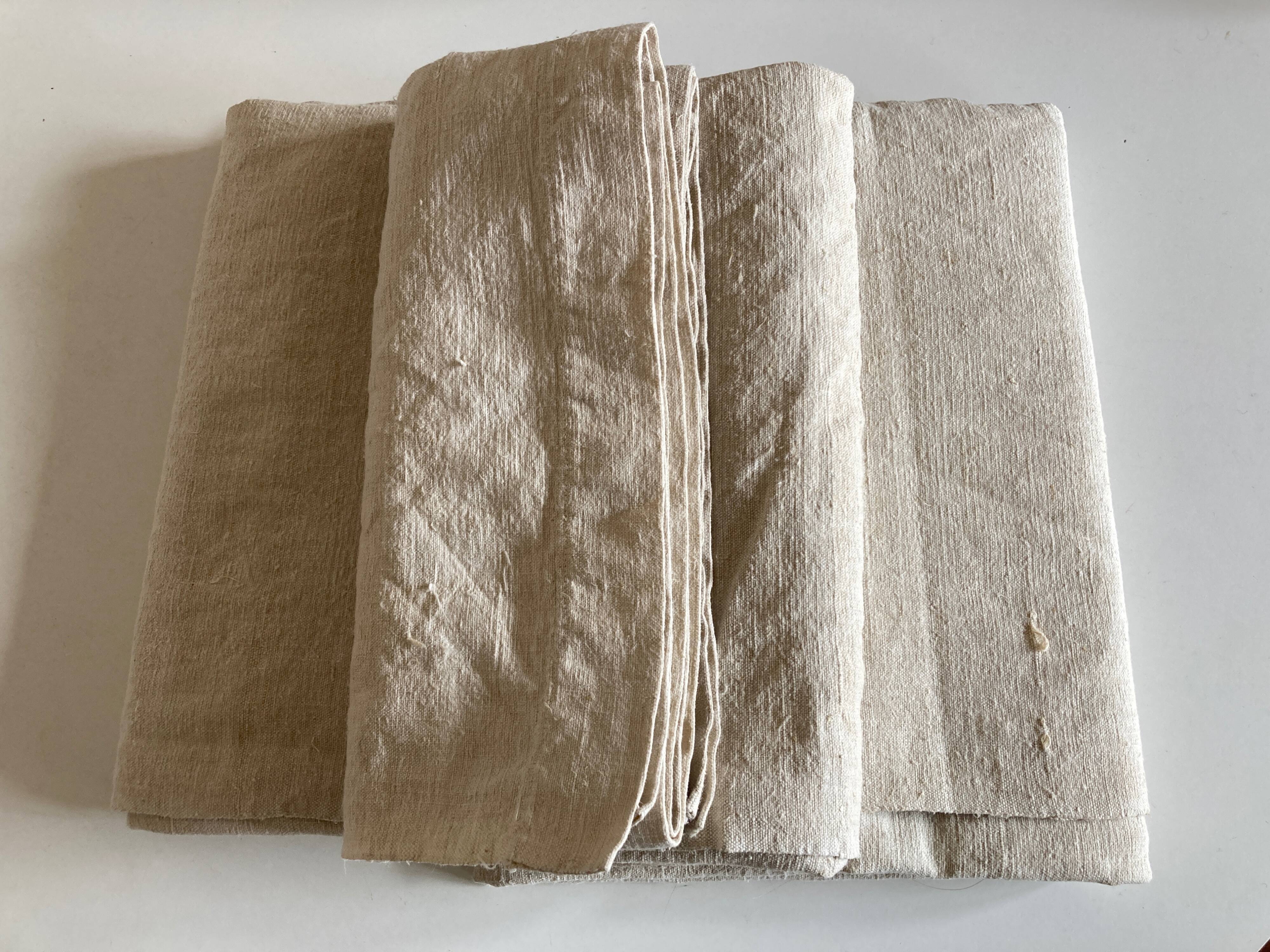 Farm tablecloth 19th in hemp canvas, reserve of trousseau L270cm