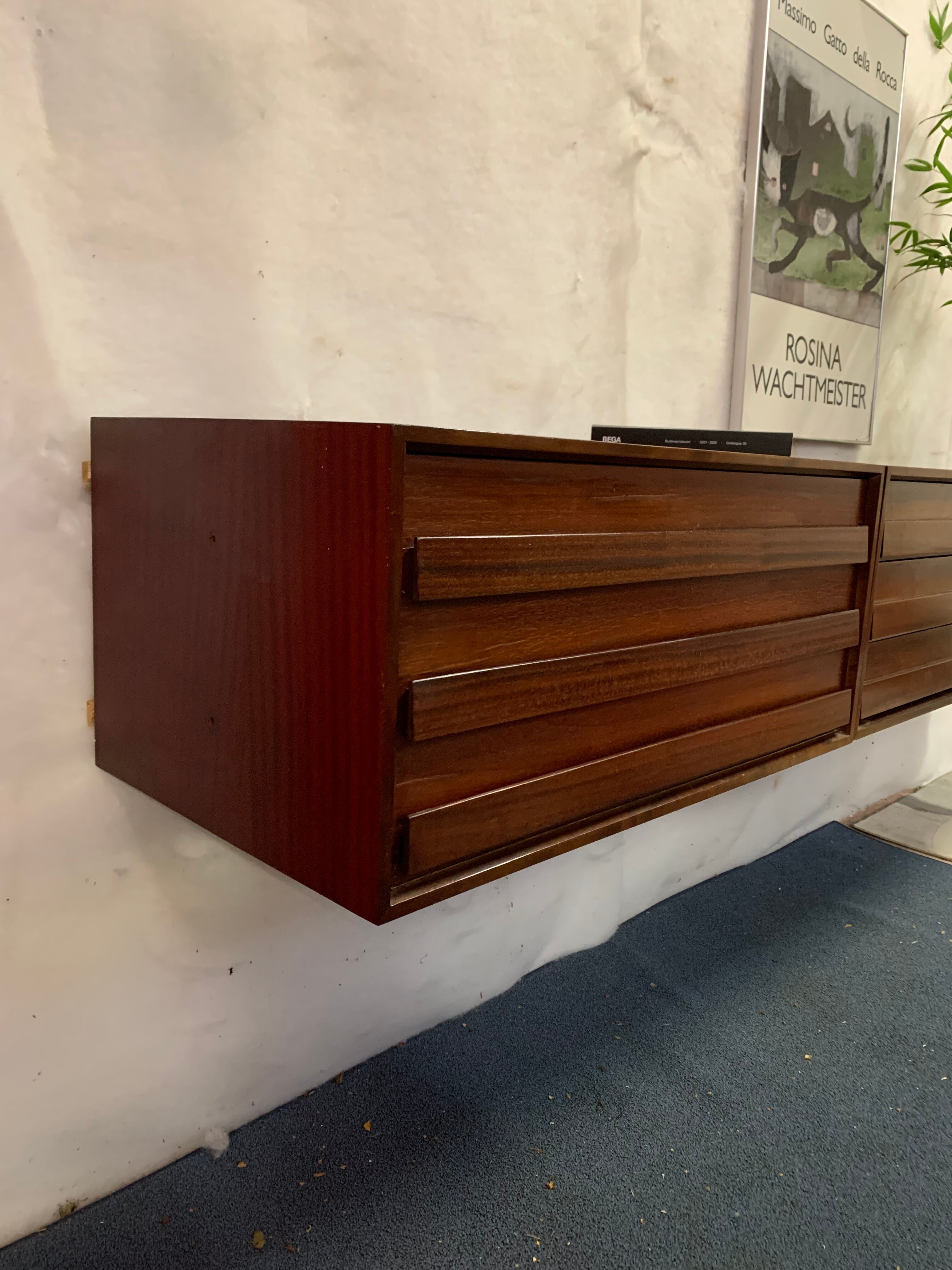 Wall sideboard palissander 1965