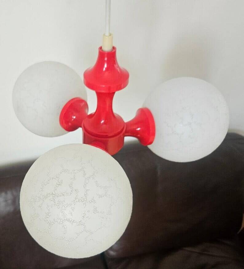 Rare Midcentury Chandelier or Pendant Sputnik, Richard Essig, Germany, 1970s