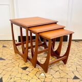 Teak trundle coffee table