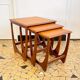 Teak trundle coffee table