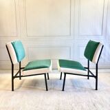 Paire de Chauffeuse vintage